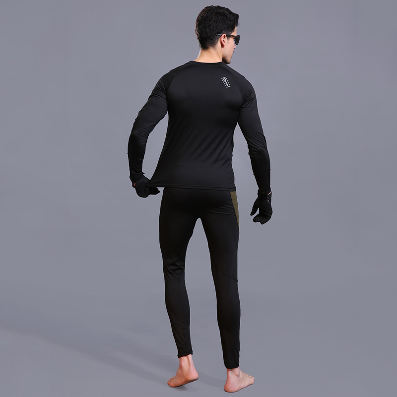 Esdy Outdoor Sports Functional Intimates Fleece Thermal Intimates Sports Suit Training Fitness Clothing A152