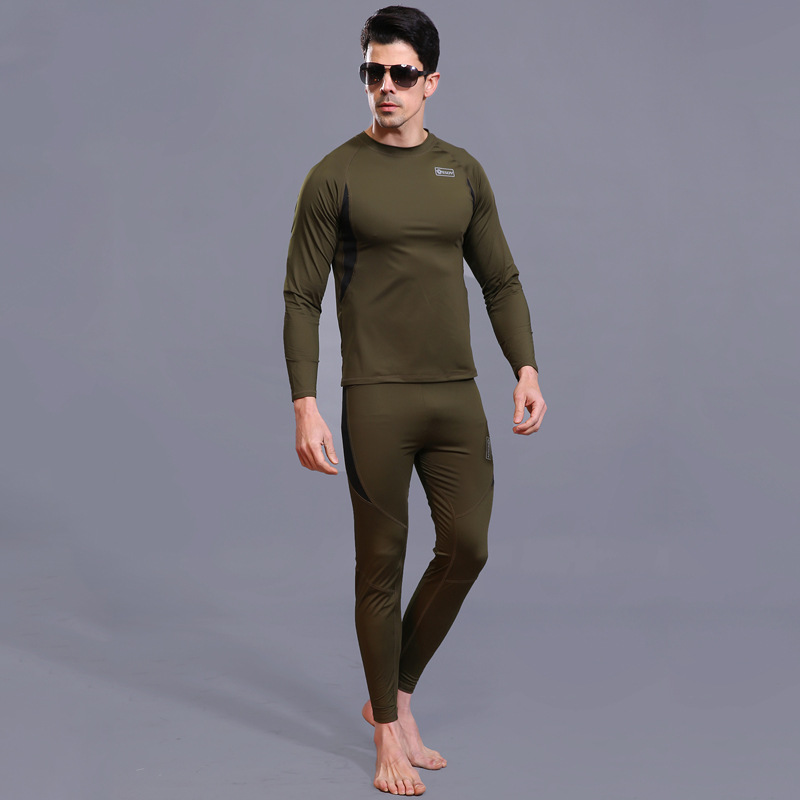 Esdy Outdoor Sports Functional Intimates Fleece Thermal Intimates Sports Suit Training Fitness Clothing A152