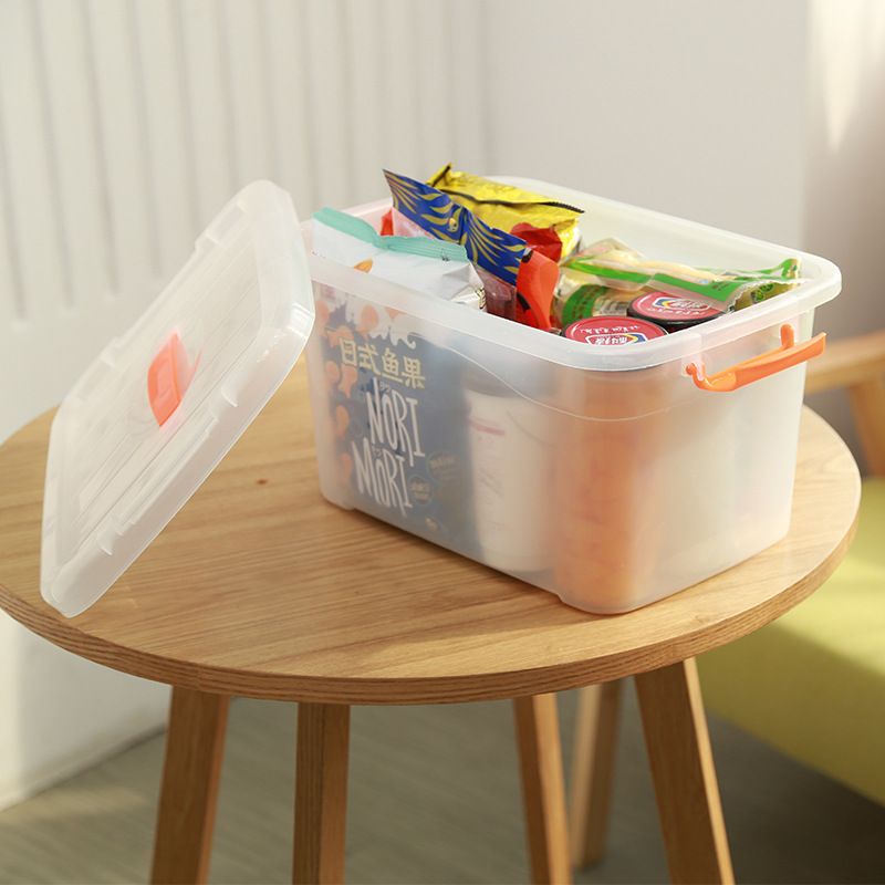 Plastic storage box desktop thickened transparent storage box sundries storage box finishing box toy box snack box storage