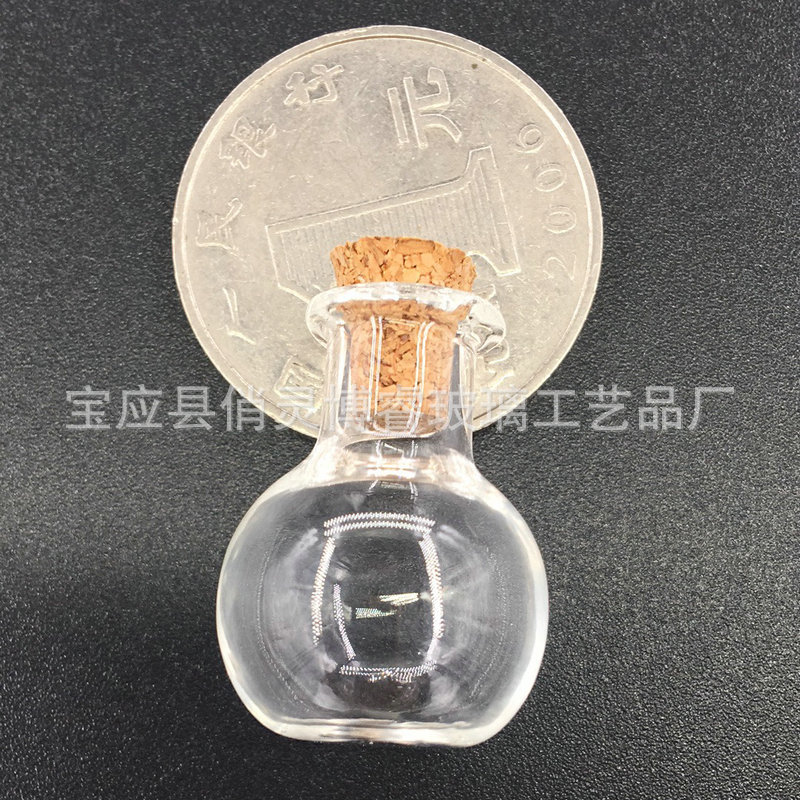 Mini Cork wishing drifting bottle creative multi-shape DIY jewelry transparent glass bottle small mouth mini drifting bottle