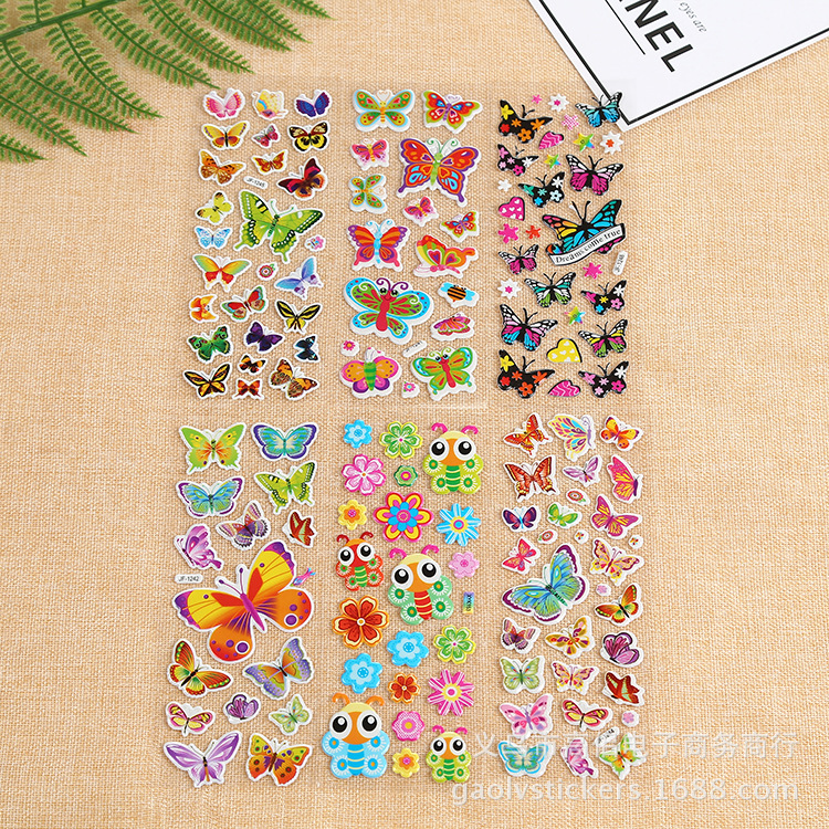 Reward Stickers 3D Bubble Stickers Cartoon Stickers Kidsren Stickers Toddler Stickers Pvc Stickers Baby Reward Stickers