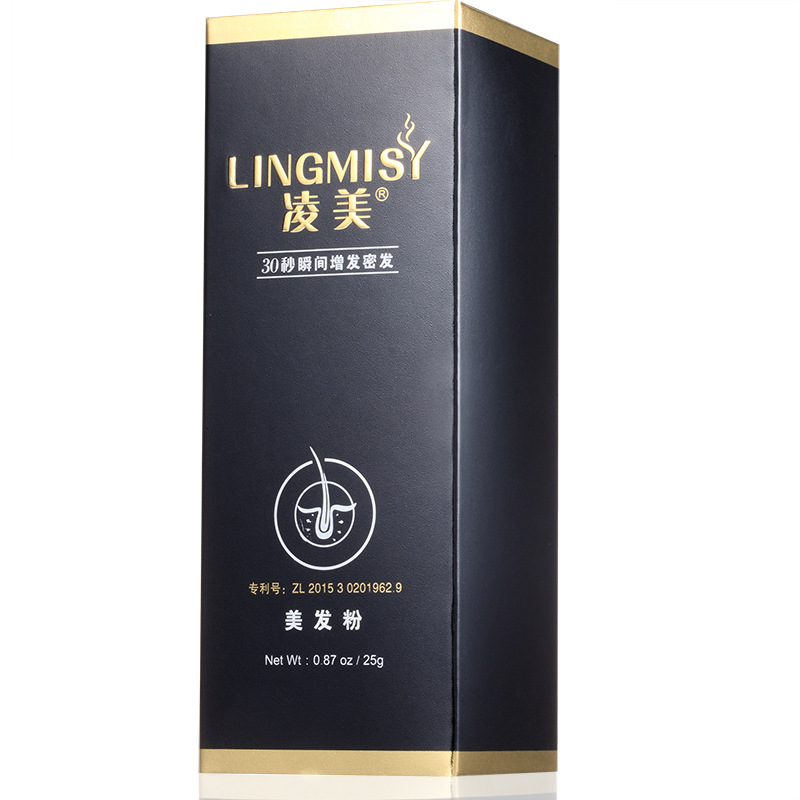 Ling Mei Mi Hair Fiber Powder Disposable Wig Instantly Cover Thin Hair Plant Fiber Hair Powder 25g