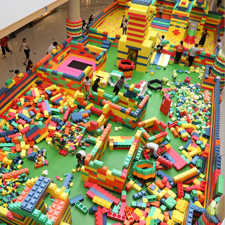 Indoor Direct Sales Exquisite Lego Small Building Blocks Epp Square Bricks Round Brick Large Building Blocks Paradise Ball Pool Factory Direct Sales