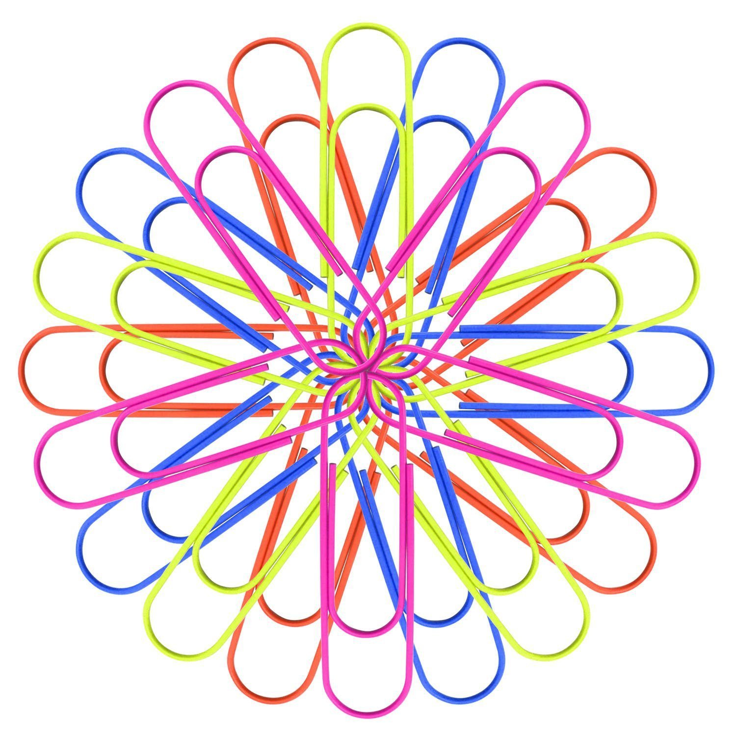 Factory produced nickel plated metal paper clip office stationery plastic paper clip creative DIY handmade bookmark