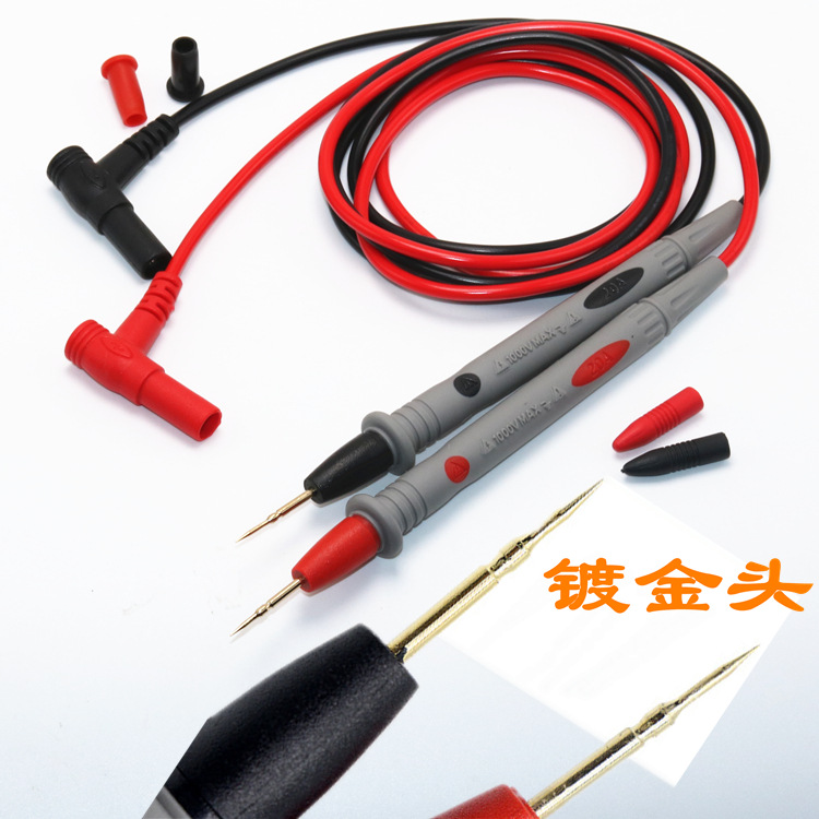 Провод для мультиметра, специальный зонд, тонкий зонд 1000V 20A, зонд с золотым покрытием