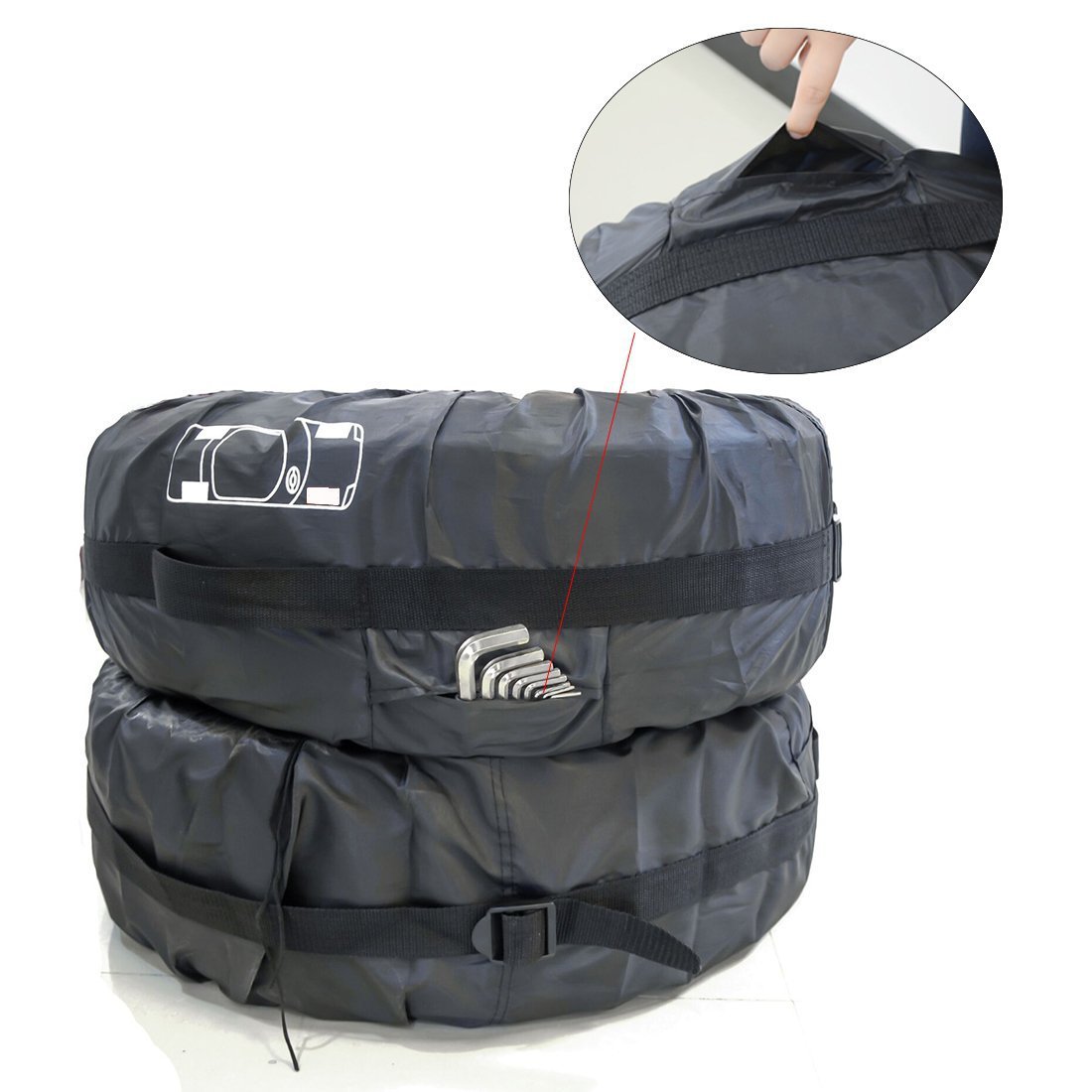 Yuanhe four spare tire cover Amazon cross-border tire protective cover Oxford cloth waterproof car spare tire cover