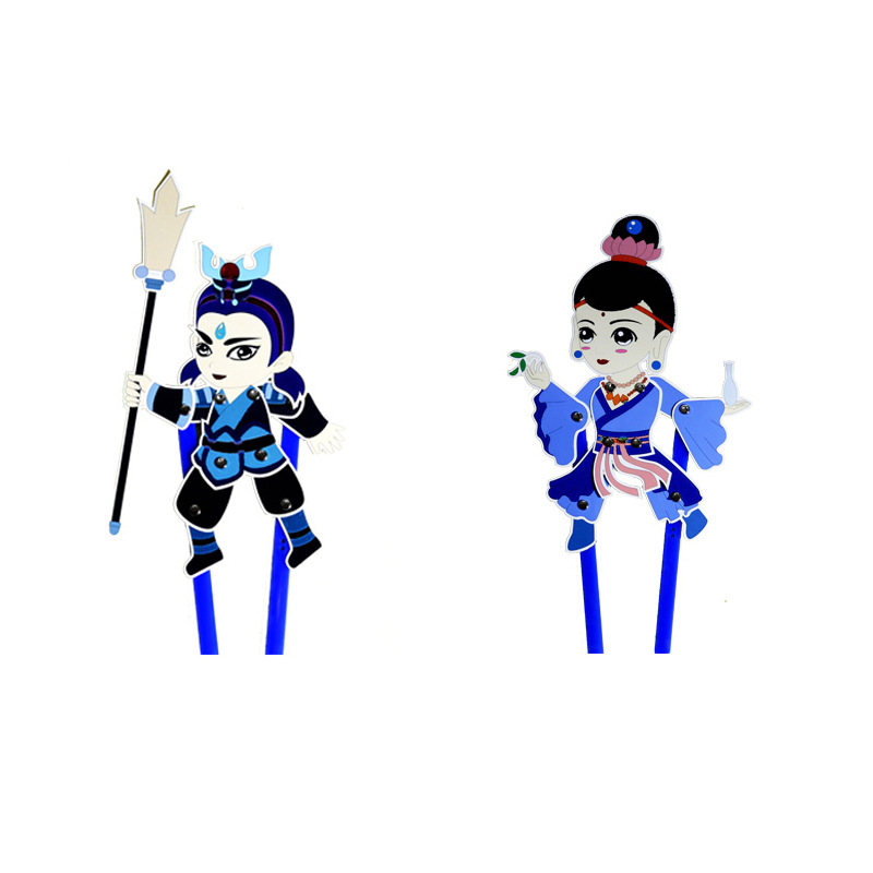 Cartoon shadow play Chinese traditional handicrafts DIY kindergarten handmade diy New Year material bag