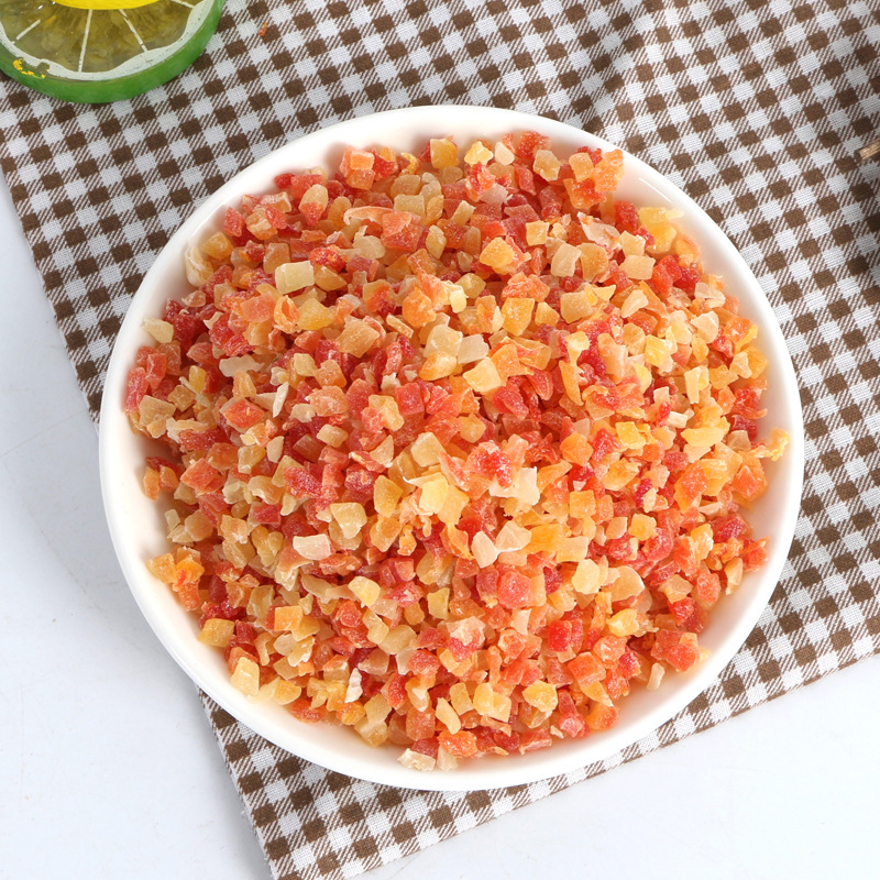 Bulk fruit grain papaya grain peach grain White Peach diced fruit tea raw material dried fruit oatmeal fruit grain