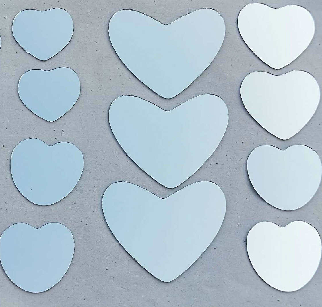 Peach-shaped glass mirror 1.2-4mm round square shaped various dressing glass small lenses