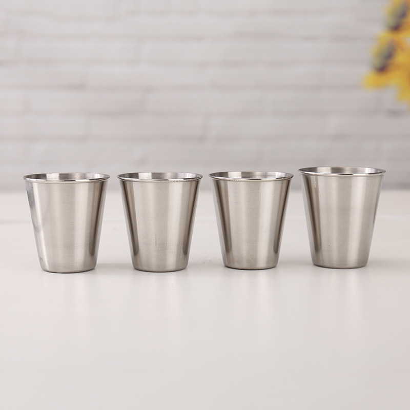 Wholesale Stainless Steel Shot Glass Small Funnel Large Wine Glass Large Funnel Flask Mini Special Metal Funnel Foreign Trade