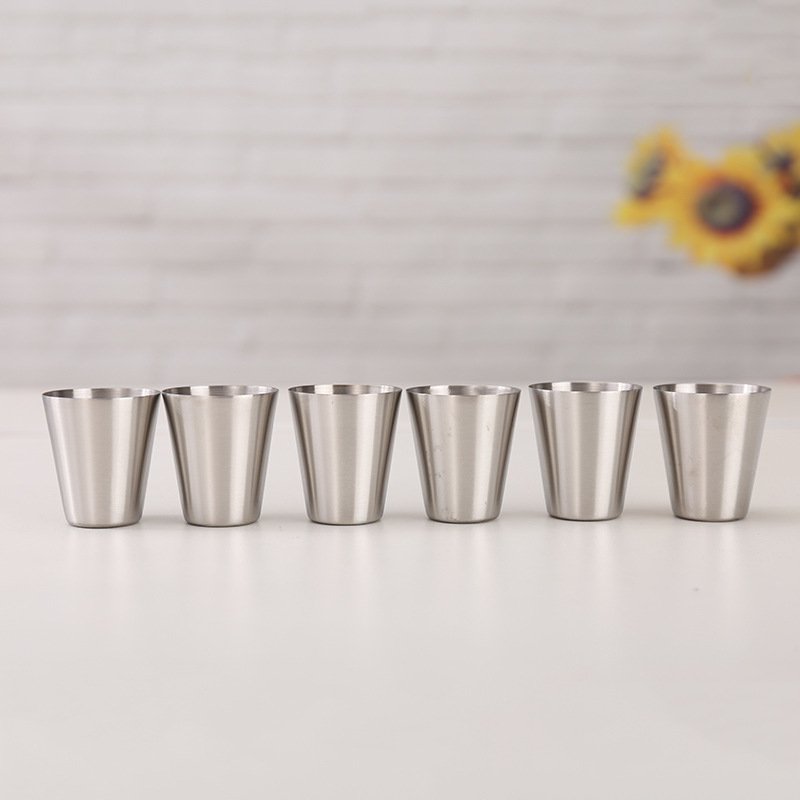 Wholesale Stainless Steel Shot Glass Small Funnel Large Wine Glass Large Funnel Flask Mini Special Metal Funnel Foreign Trade
