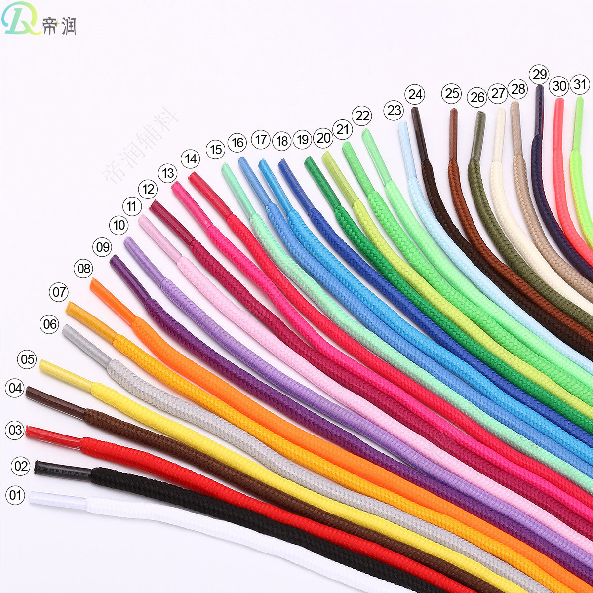 【07】Manufacturer Cross-Border 16-Piece Round Shoelaces 0.5- 2m Colorfulful Casual Running Shoe Laces