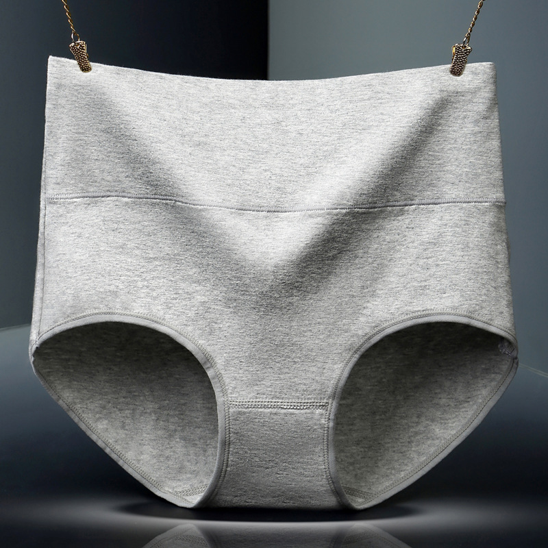 [Border Customization] Plus Size Pure Cotton Women's Underwear Belly Controlling Butt Lifting High Waist Underwear Pure Cotton High Waist Underwear