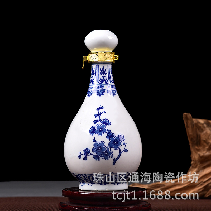 Керамическая винная бутылка из Цзиндэчжэня, 1кг, оптовая продажа, 500мл, герметичная банка для алкоголя, набор для вина