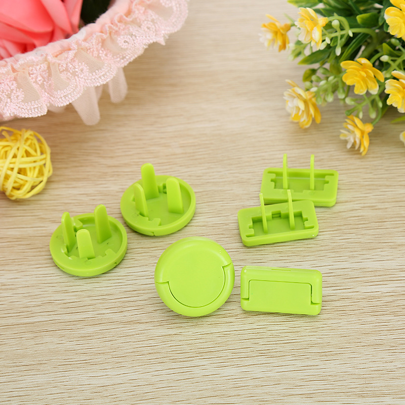 Anti-electric shock protection socket cover anti-baby anti-power contact children's protective cover baby pull ring protective cover round
