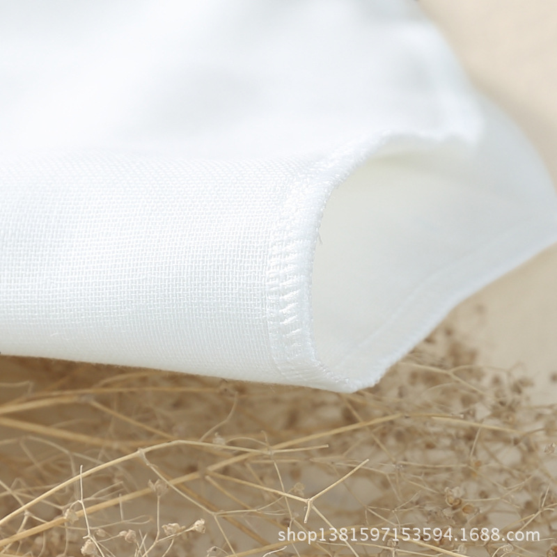 Baby Sweat-Absorbent Towel, Children's Cotton Gauze Kindergarten Pad Sling, Large, Medium and Small Children's Sweat-Proof Towel, Breathable and Embroidered Name