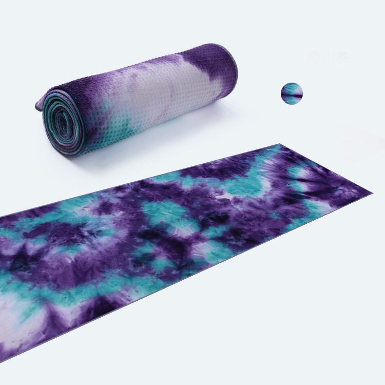 Factory Direct Supply of Fitness Towels, Non-Slip Sports Towels, Multi-Color Tie-Dye Yoga Towels, Printed Yoga Towels