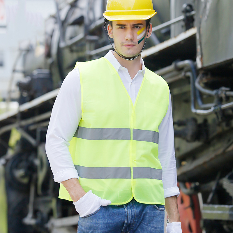 Fluorescent Green Reflective Clothing Vest Traffic Sanitation Work Night Reflective Jacket Car Annual Inspection Spare Reflective Clothing