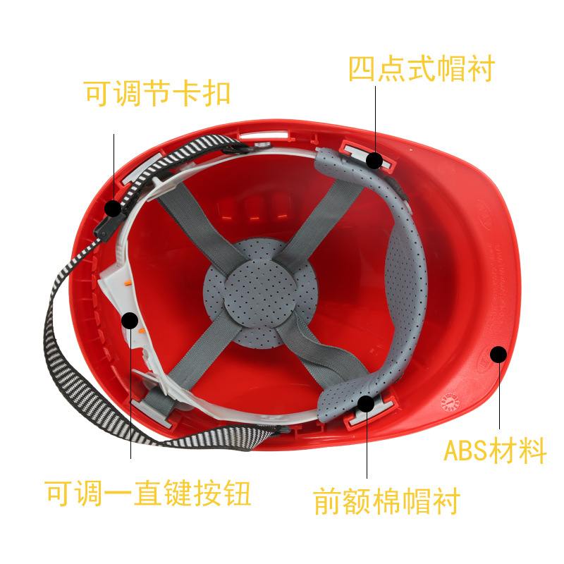 Mingdun high-strength thickened ABS safety helmet construction site construction safety labor protection helmet printable