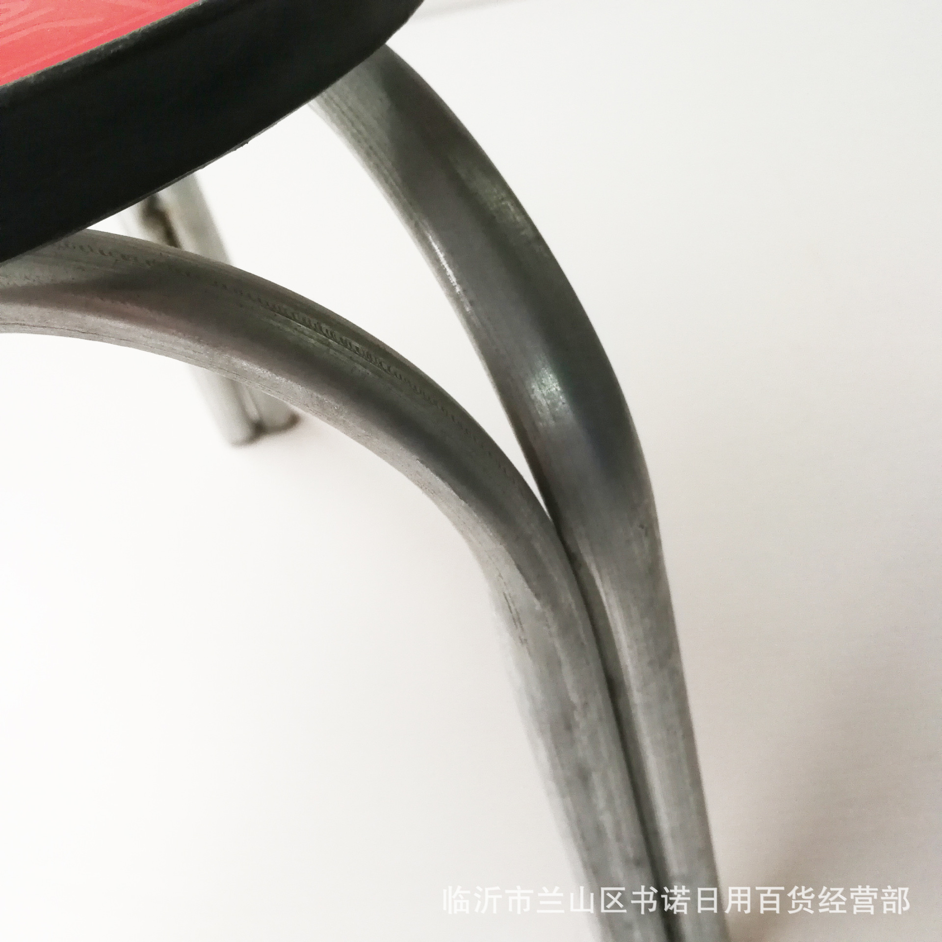 Three-Legged Stool Manufacturer Wholesale Household Shoe Changing Stool Red Surface Round Stool Department Store Wholesale Small Wooden Stool