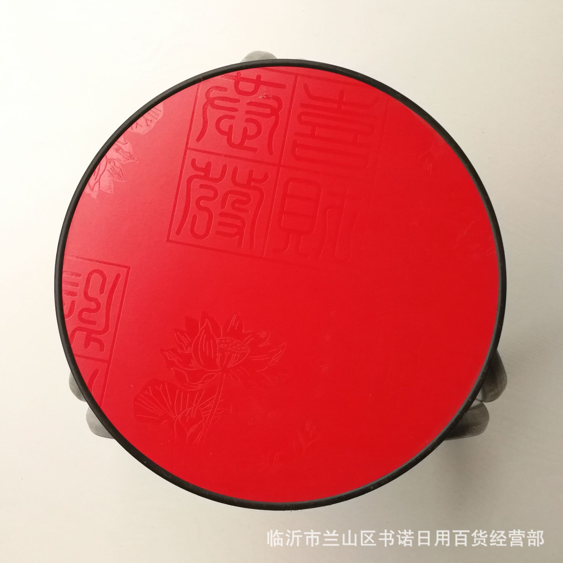 Three-Legged Stool Manufacturer Wholesale Household Shoe Changing Stool Red Surface Round Stool Department Store Wholesale Small Wooden Stool