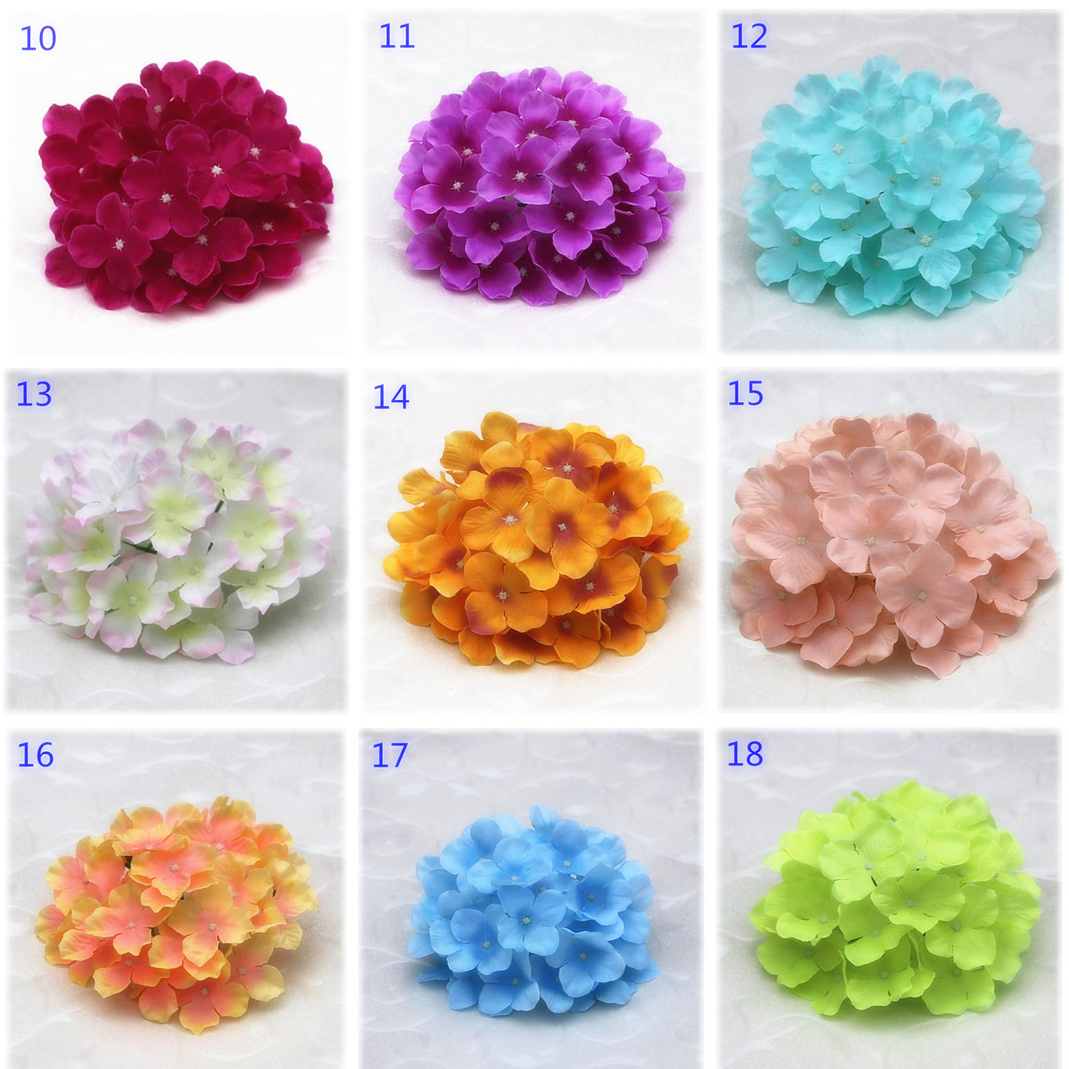 Simulation hydrangea flower head silk flower decorative flower wholesale European wedding flower arch flower wall with flowers 37 colors