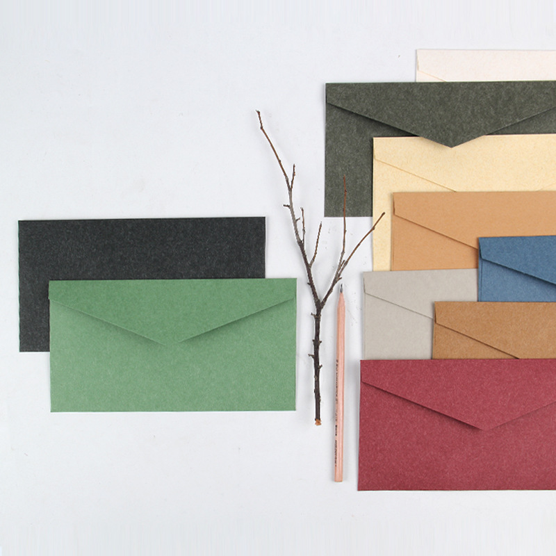 Spot envelope creative retro solid color blank lining paper No. 5/DL Western-style envelope wholesale exquisite invitation letter storage
