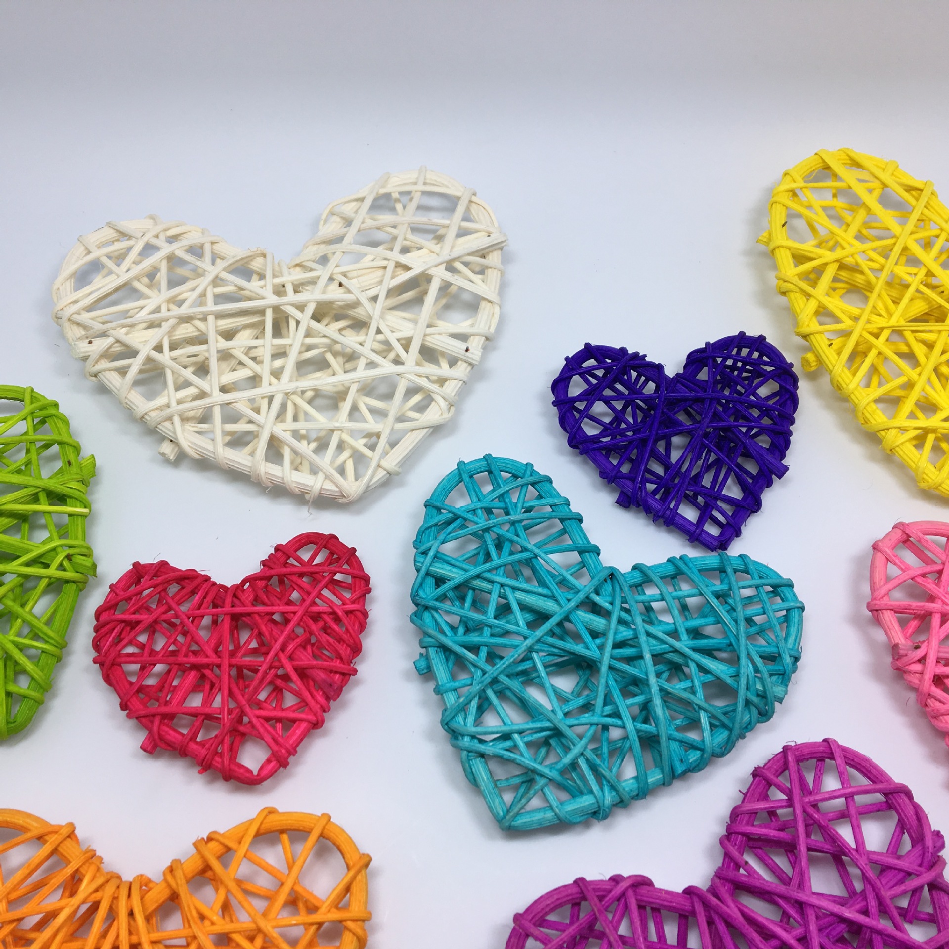 6CM rattan love kindergarten environment decoration rattan hanging ornament love Hanging Ornament