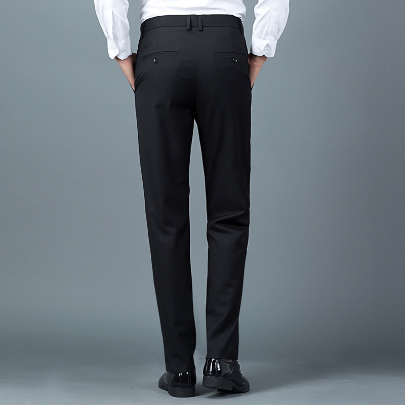 Western Pants Men's Work Slim-fit Black Suit Pants Business Casual Suit Pants Men's Formal Pants