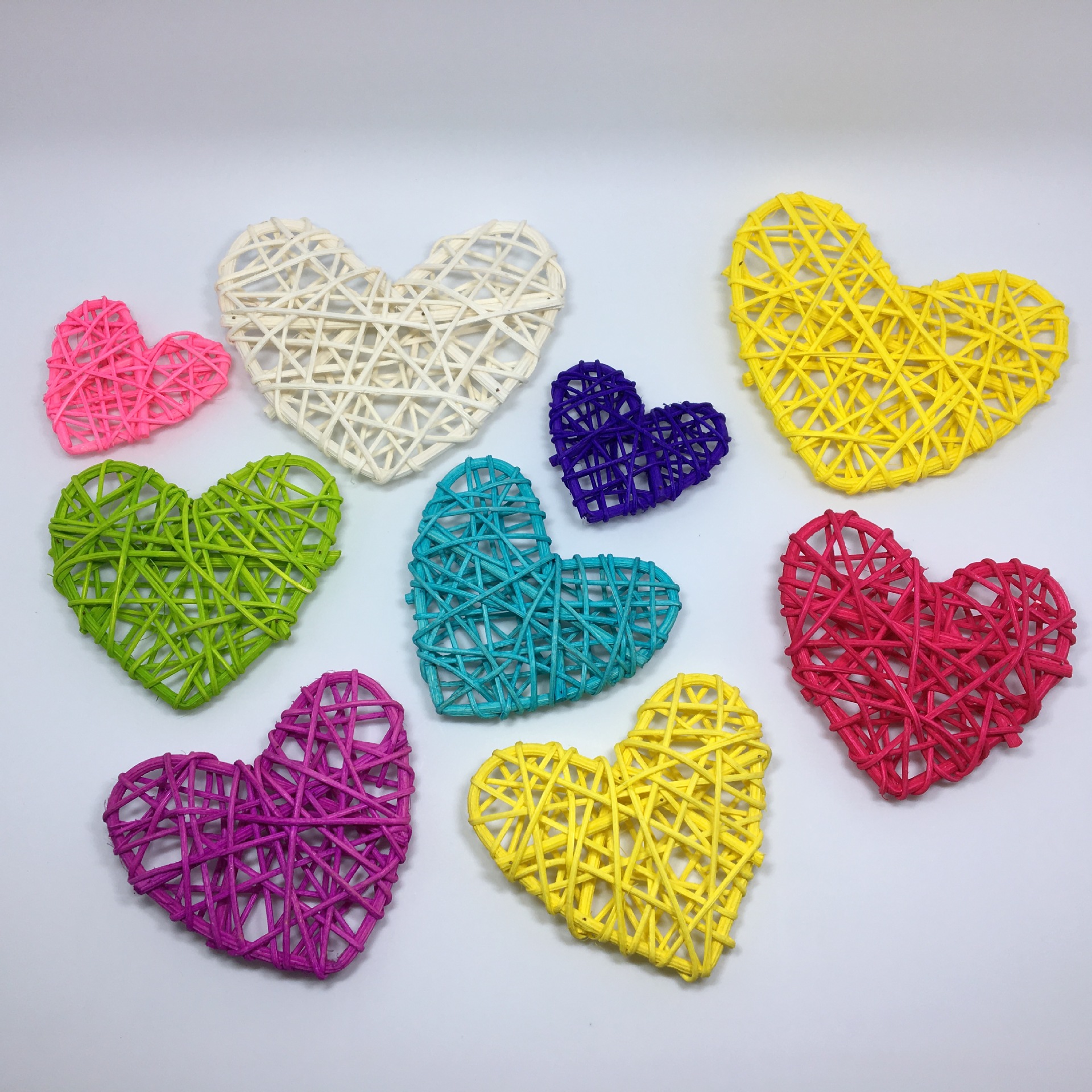 6CM rattan love kindergarten environment decoration rattan hanging ornament love Hanging Ornament
