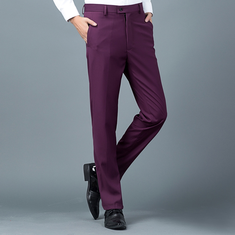 Western Pants Men's Work Slim-fit Black Suit Pants Business Casual Suit Pants Men's Formal Pants