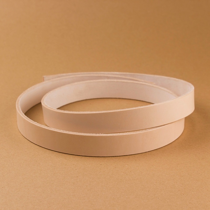 Tree Paste Leather Vegetable Tanned Leather Belt Strip Belt Material Cattle DIY Leather Art Belt Strip Yellow Cowhide Primary Color Semi-Finished Product