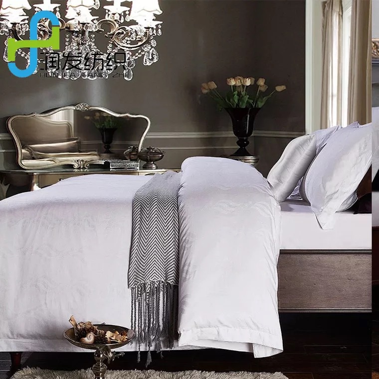 Постельное белье из четырех предметов для звездных отелей, хлопковый жаккардовый сатин, оптовая продажа комплекта из четырех предметов
