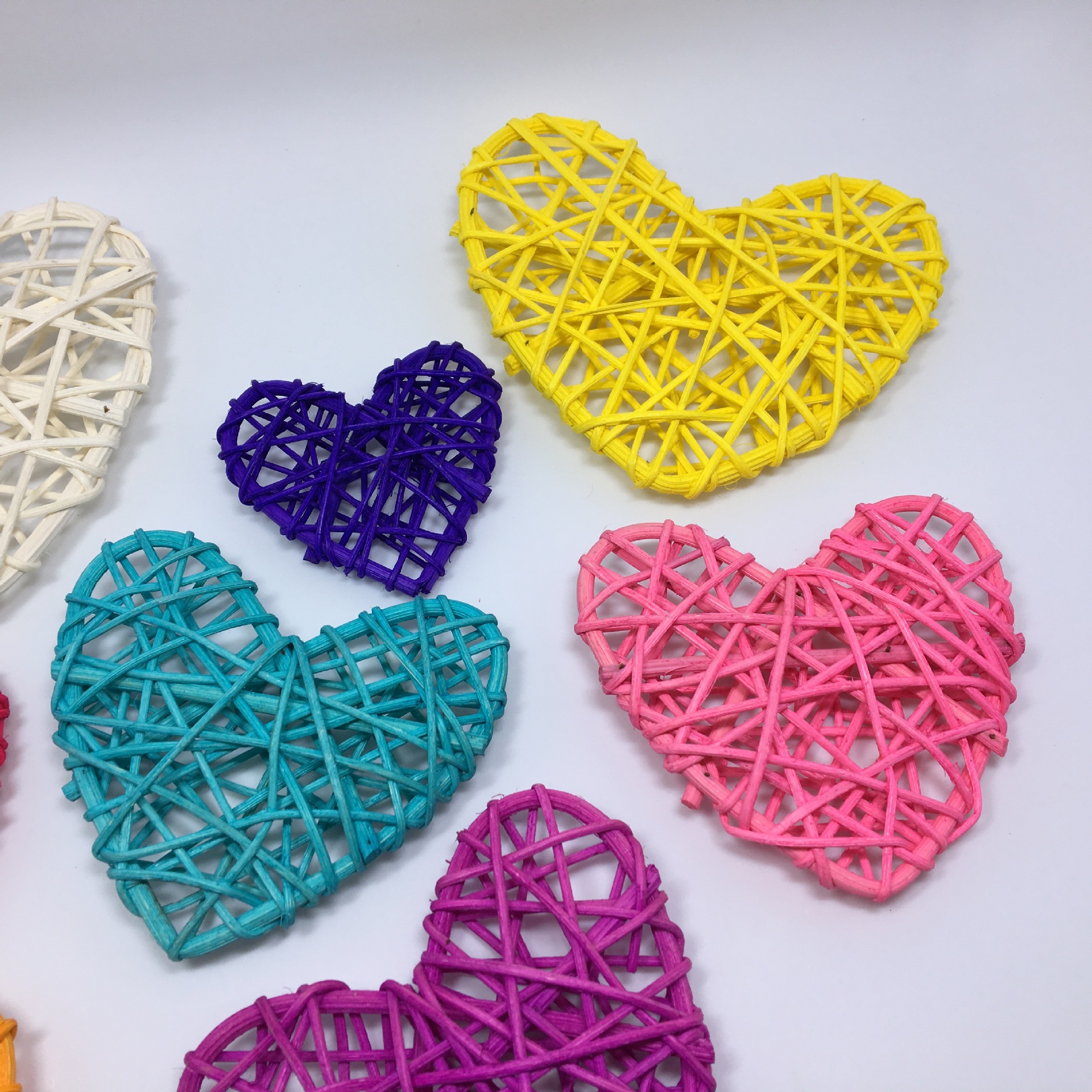 6CM rattan love kindergarten environment decoration rattan hanging ornament love Hanging Ornament