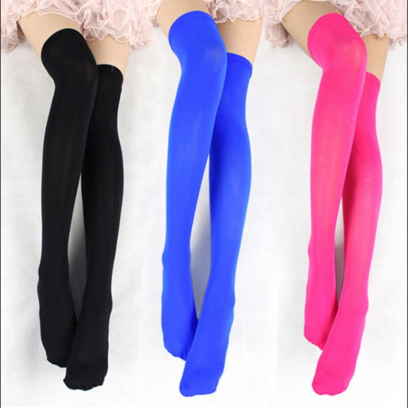 Japanese-Style Long Stockings Cos Over-The-Knee Candy-Colored Maid Lolita Thigh-High Socks Cute High Stockings Jk Colorful Stockings