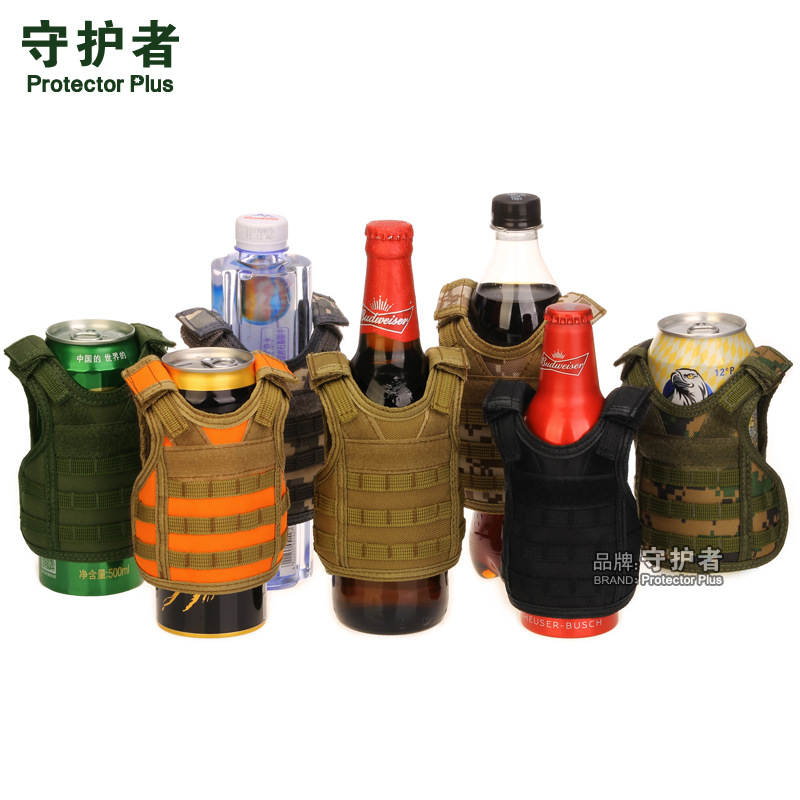 Z511-miniature molle vest drink beer bottle cover small vest Christmas gift KTV bar decorations