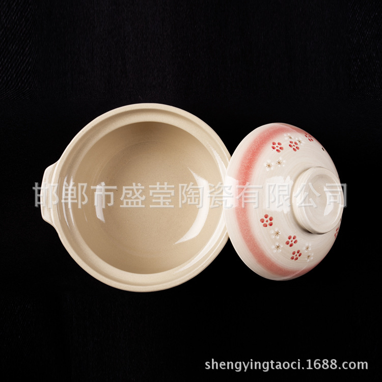 Japanese-Style Earthenware Casserole Set with Lid, Rice Noodles, Braised Chicken Casserole, Ceramic Open Flame Gift, Soup Stew Pot