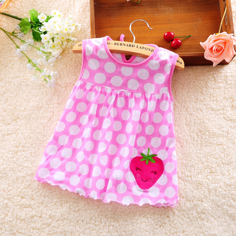 Factory wholesale summer cotton small skirt baby princess skirt girls dress vest halter top summer 1