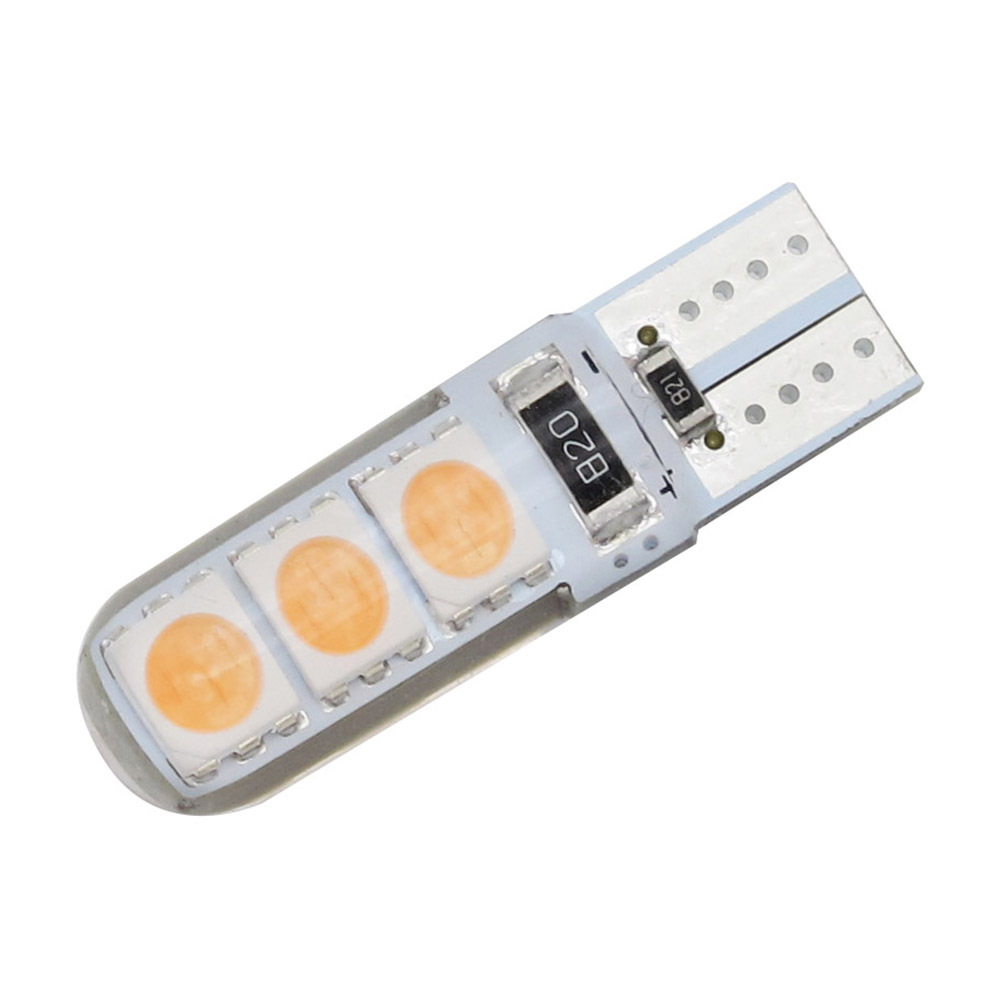 High Temperature Resistant Silicone Car Led Bulb Width Light Trunk Light License Plate Light W5W T10 5050 6Smd