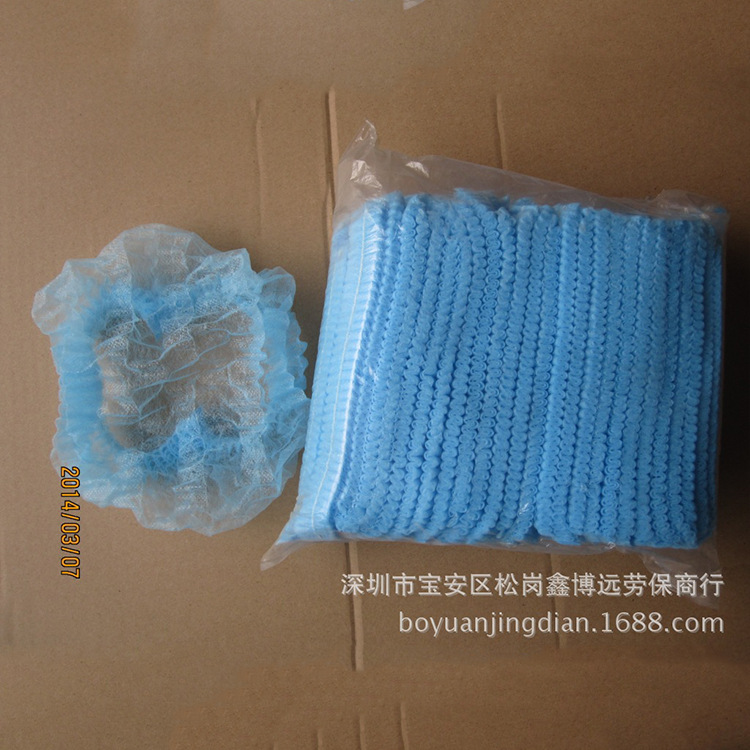 Factory direct purchase disposable headgear elastic headgear cap non-woven strip cap dustproof workshop work cap