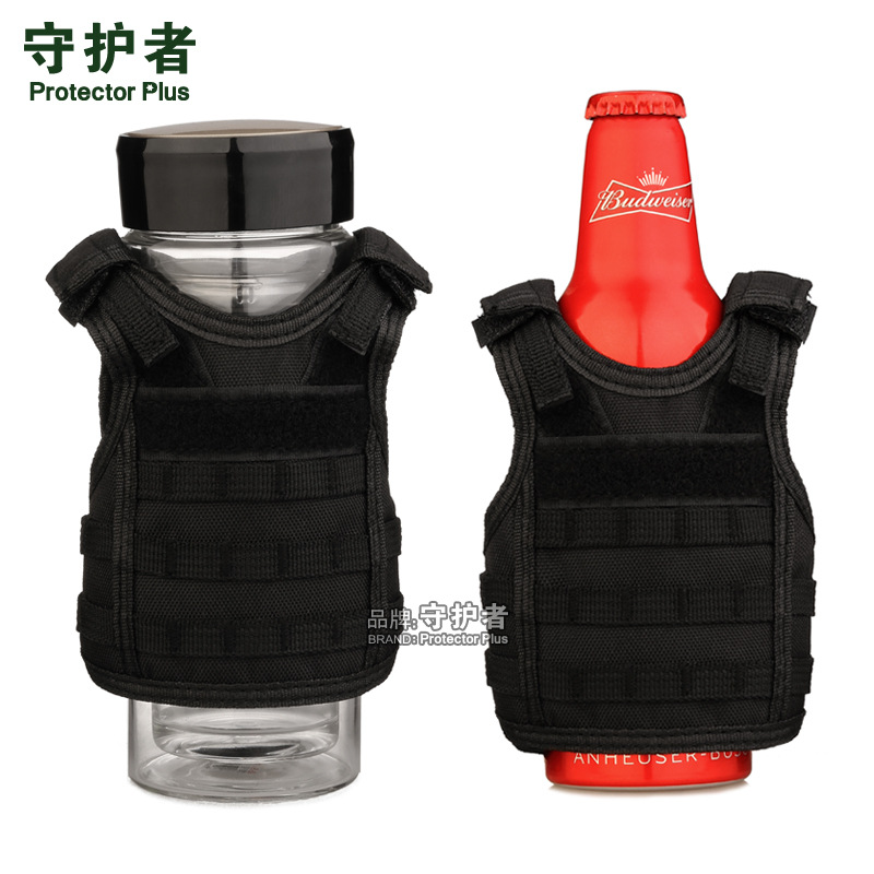 Z511-miniature molle vest drink beer bottle cover small vest Christmas gift KTV bar decorations