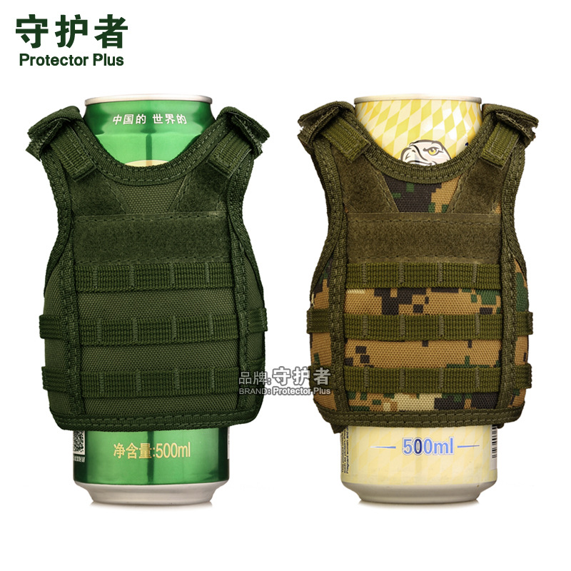 Z511-miniature molle vest drink beer bottle cover small vest Christmas gift KTV bar decorations