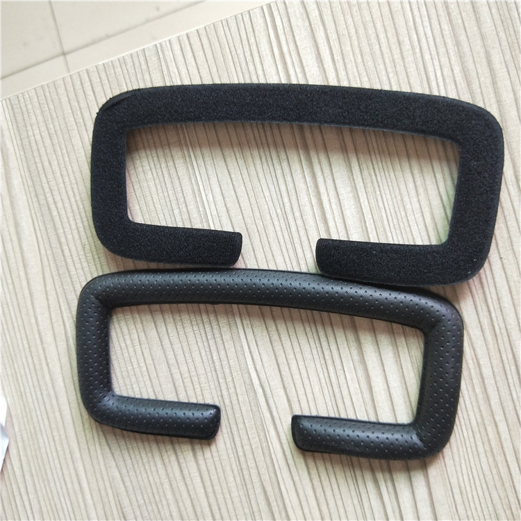 Huisheng Supply Vr Eye Mask Sponge Mesh Cloth Leather Punched Hot-Pressed Molding Sponge Eye Mask Pu Belt Breathable Hole