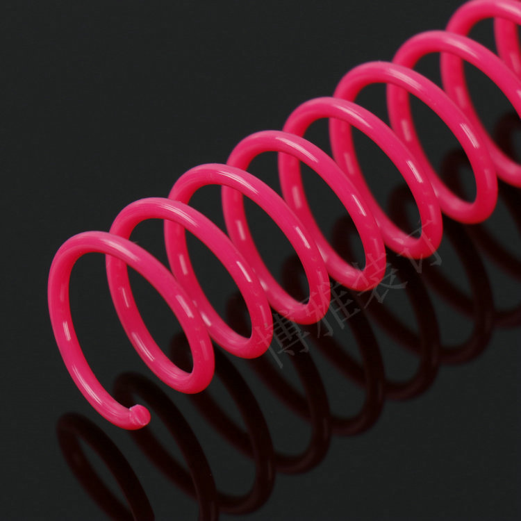 BOYA transparent PVC binding rubber ring children's book ring PET spiral plastic single coil red snake ring