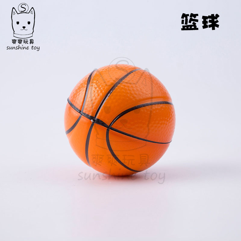 Cross-border hot selling decompression 63mm football basketball foam sponge Pu ball children's vent toys tennis stress ball