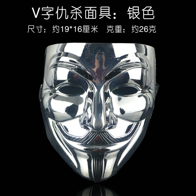 Halloween Horror Ghostface Mask V Vendetta Mask V Strange Guest Mask Full Face Men's Mask Movie Mask