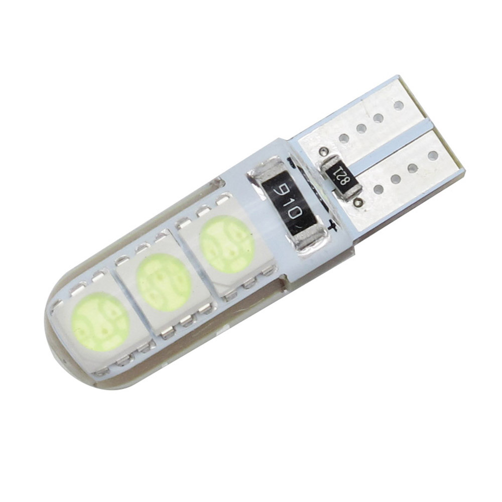 High Temperature Resistant Silicone Car Led Bulb Width Light Trunk Light License Plate Light W5W T10 5050 6Smd