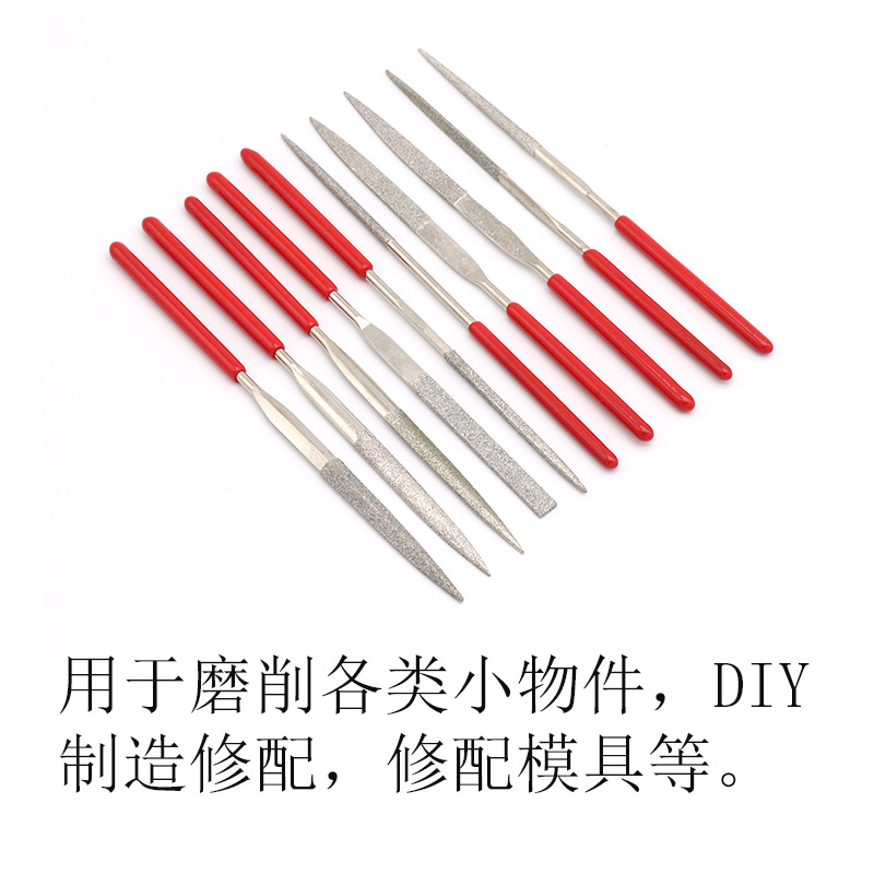 Diamond File 3*140 Flat/Square/Triangular/Semi-Circular File Electroplating Model Shaping File Flat File Assorted File
