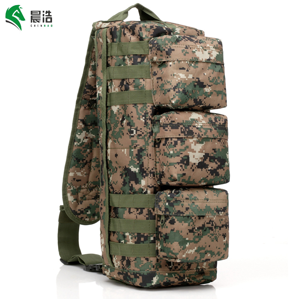 Outdoor Multifunctional Shoulder Bag Charge Bag Camouflage Crossbody Bag Tactical Shoulder Bag Cycling Mountain Climbing Large Capacity Bag