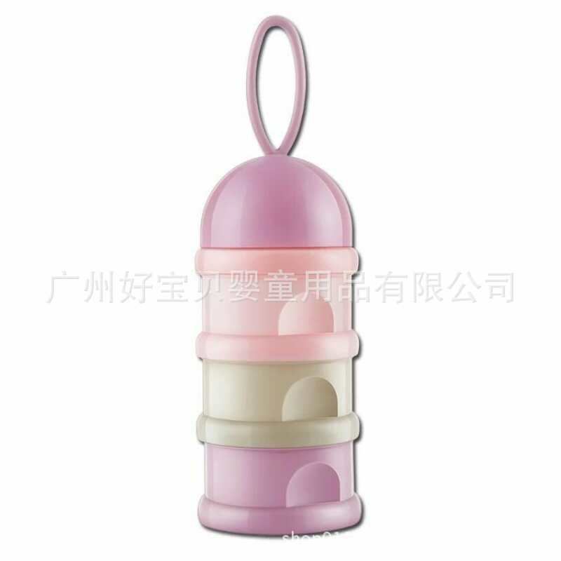 Round Head milk powder box independent layered baby milk powder box portable large capacity three-layer milk powder box snack box